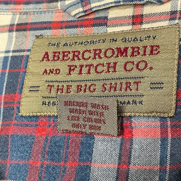 Vtg Abercrombie & Fitch Long Sleeve Button Plaid Classic Preppy Outdoor Oversize - Picture 6 of 8